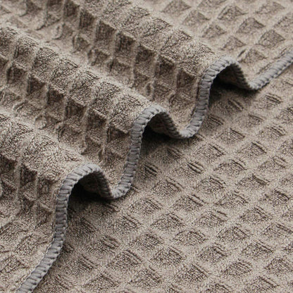 VeraSong Waffle Weave Thick Microfiber Dish Drying Towels Absorbent Tea & Hand Towel Lint Free 16x24 Inch 3 Pack Gray