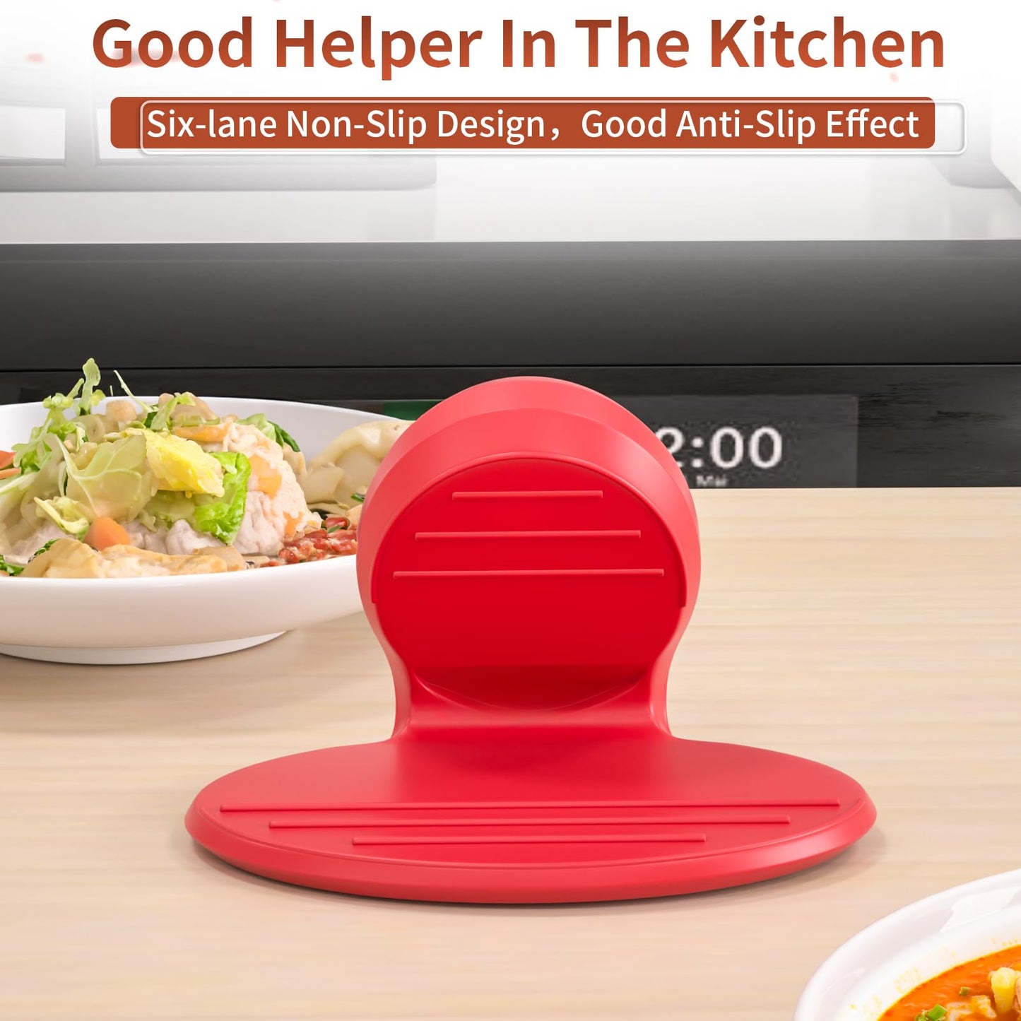 Silicone Pot Holders, YYP Silicone Heat Resistant Pot Holders, Oven Mini Mitts, Cooking Pinch Grips for Kitchen(No More Burning Your Fingers!)- Set of 3, Red