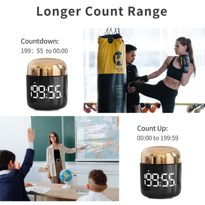 MeesMeek Digital Kitchen Timer,Countdown Countup Timer with Large LED Display Volume Adjustment,Timer for Cooking, Classroom Time for Kids and Teachers. (Gold)