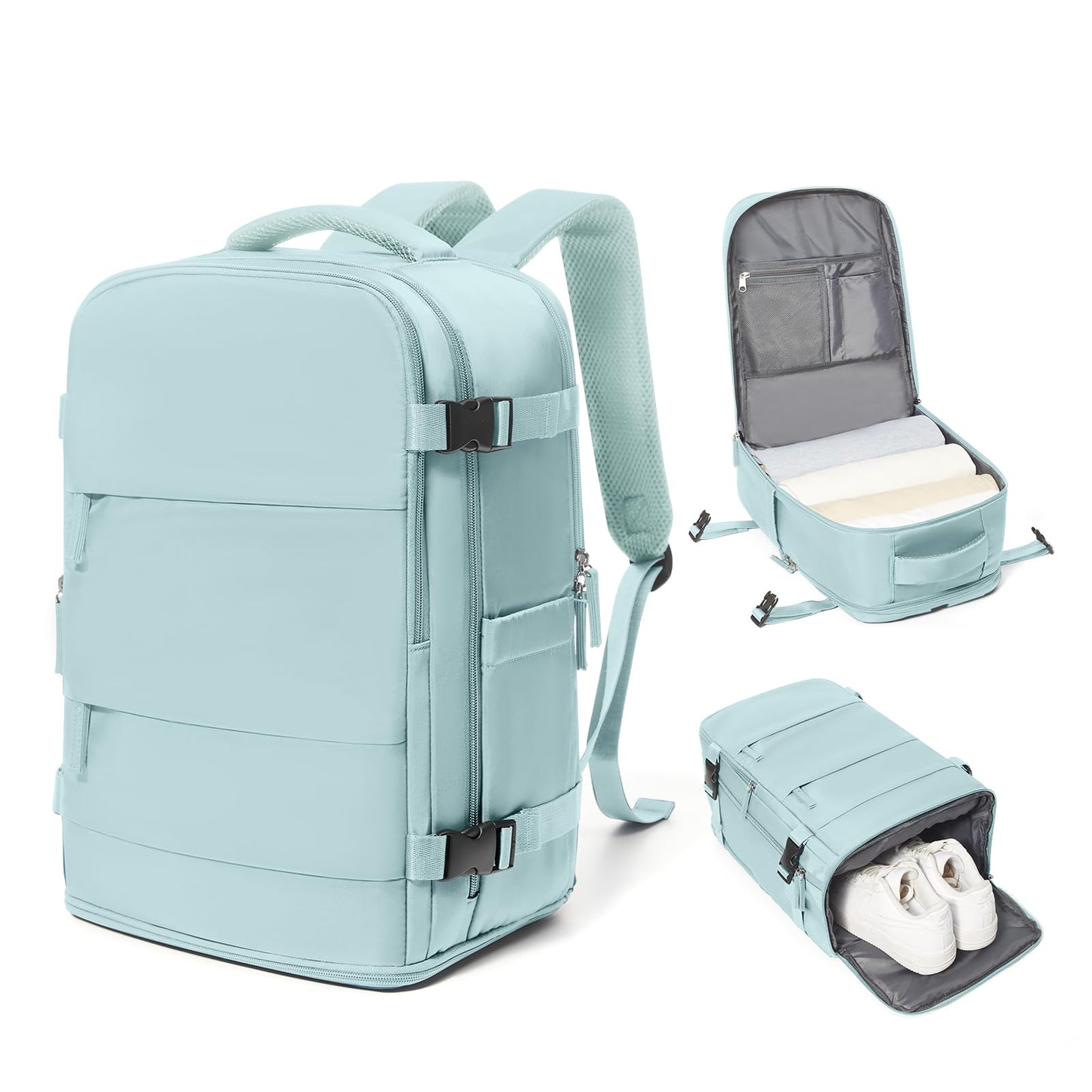 coowoz Travel Backpack Carry On for Women Man Gym Backpacks with Laptop Compartment Mochila de Viaje Teacher Personal Item Backpack Airplane Accessories Must Haves Grey Small