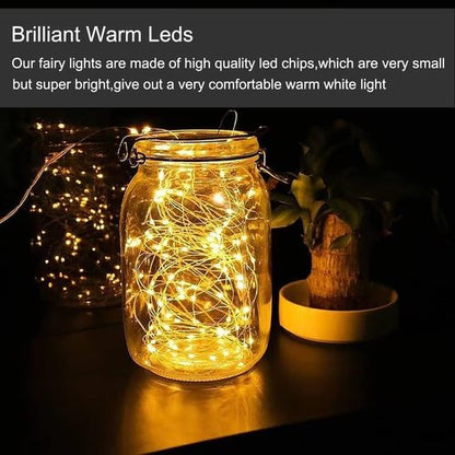 Fairy Lights 24 Pack - Battery Operated 3.3ft 20 LED Warm White Silver Wire for Weddings & DIY Decor