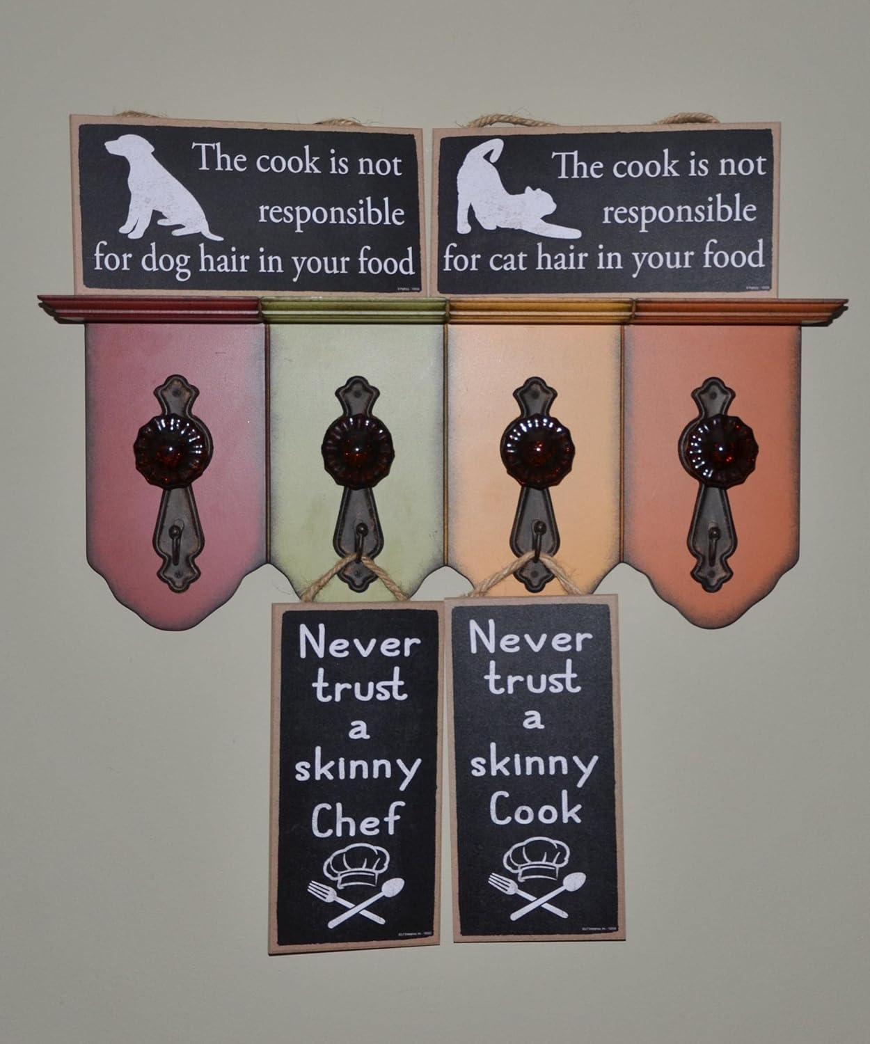 Popfizzy Cook Sign - Funny Wood Cooking Sign, Cat Decor, Gift for Cooks, 5X10”