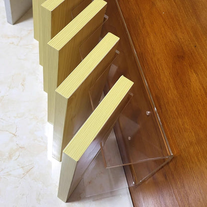 Floor tile sample rack,Acrylic Display Shelf for Tile & Material Samples - 70cm Wooden Slab & Marble Storage Rack - Stylish Trade Show & Retail Display Stand for Samples & Building Materials