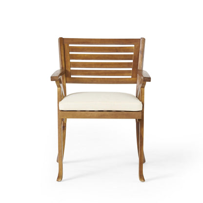 Christopher Knight Home Hermosa Acacia Wood Dining Set, 5-Pcs Set, Teak Finish