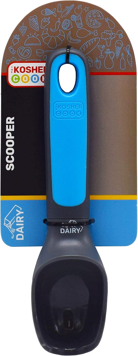 Dairy Blue Ice Cream Scooper - Non Stick Silicone for Serving Hot and Cold Foods, Kitchen Accessories