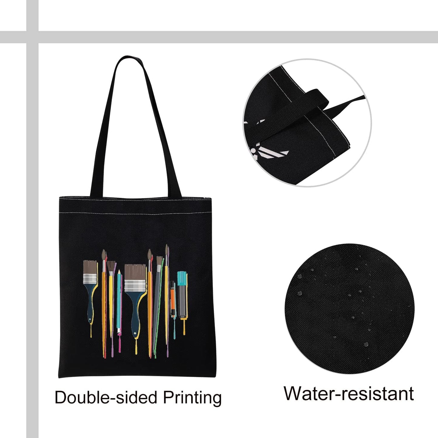 Artist Tote Bag, Creativity is Intelligence Having Fun, Art Teacher Gifts, Art Student Gifts Supply Bag