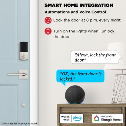 Kwikset Halo Wi-Fi Smart Lock, Keyless Entry Front Door Touchscreen Deadbolt, App Control, Grade AAA Certified, Easy Install No Hub, Venetian Bronze Finish, Digital Remote Lock