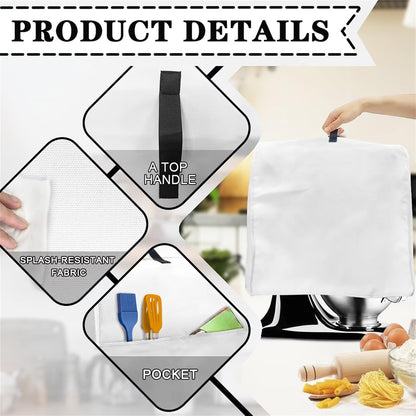 Moon Mushroom Butterfly Stand Mixer Dust-proof Cover, Organizer Bag with Multi Pockets for Kitchen Accessories