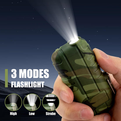 LcFun Electric Lighter USB Rechargeable Arc Lighters Windproof Plasma Lighters with LED Battery Display, Waterproof Electronic Flashlight Lighter with Lanyard for Camping, Survival Tactical Gear