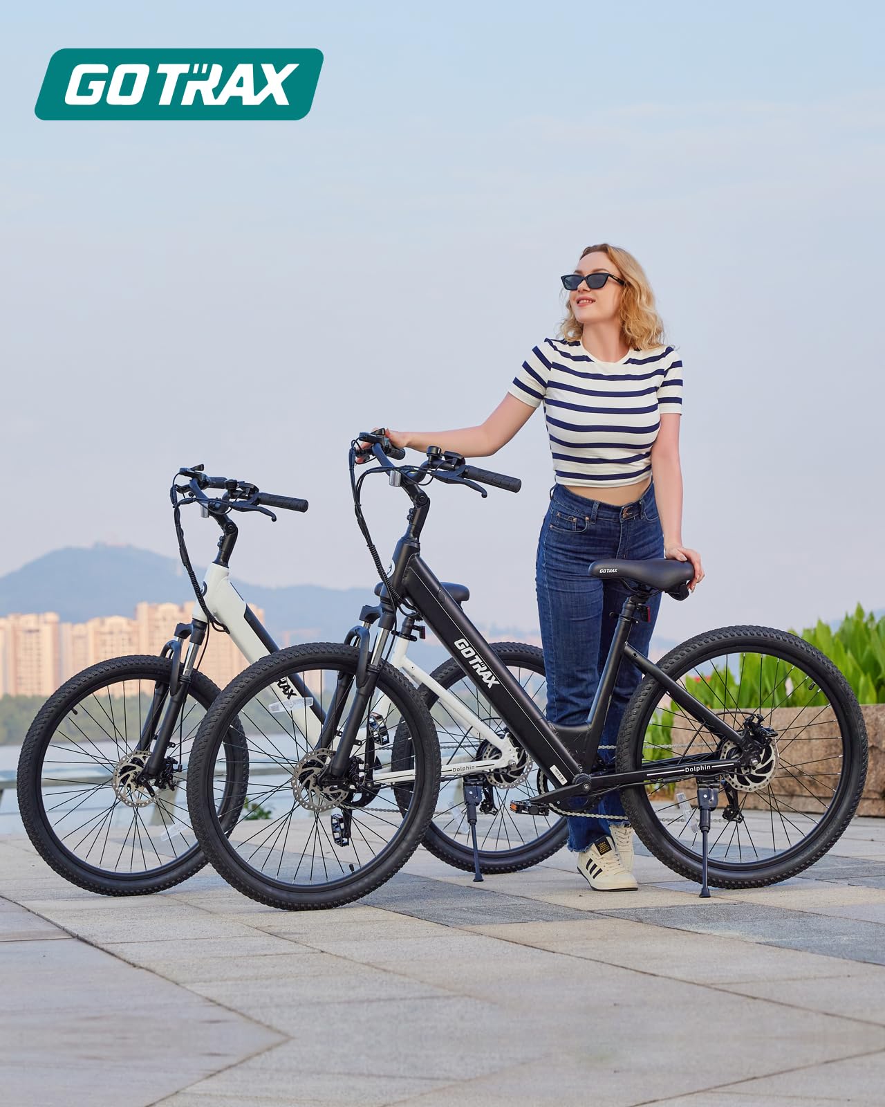 Gotrax 26" Electric Bike, Max Range 30Miles(Pedal-assist1) & 15.5/20Mph Power by 250/350W, 3 Riding Modes & Adjustable Seat, 7-Speed & Front Shock Absorber, Commuter Electric Bicycle for Adults, Black