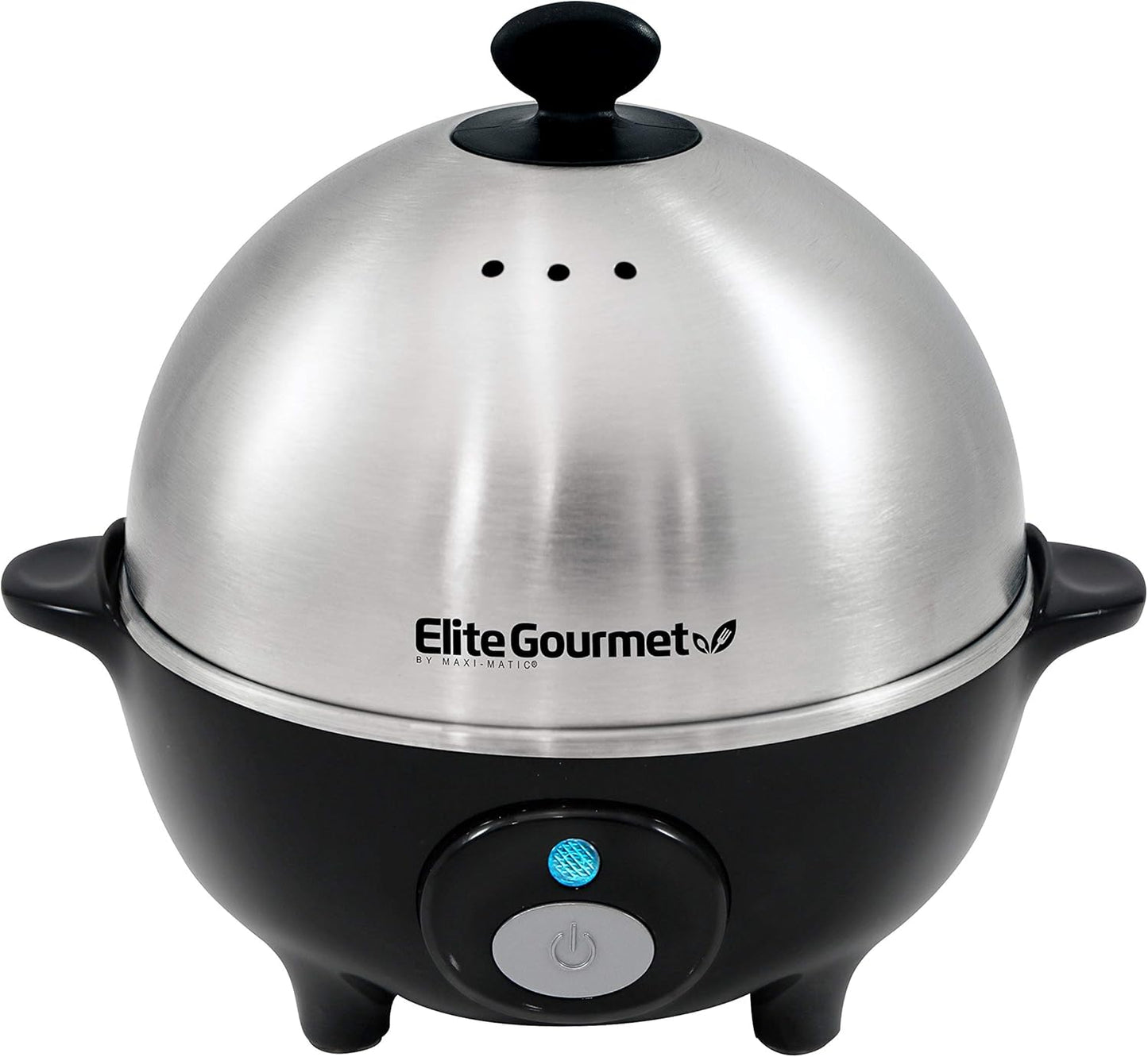 Elite Gourmet EGC-508 Rapid Egg Cooker - 7 Easy-To-Peel Hard, Medium, Soft Boiled Eggs, Poacher, Omelet Maker, Auto