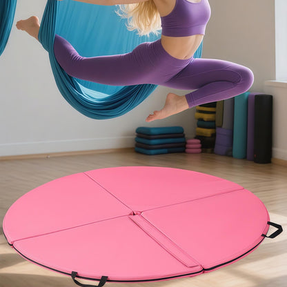 Foldable Non-Slip Dance Pole Mat, EPE Foam Crash Pad for Fitness, Gymnastics, Aerial Yoga & Ballet - Portable Circular Exercise Mat for Safe Dancing