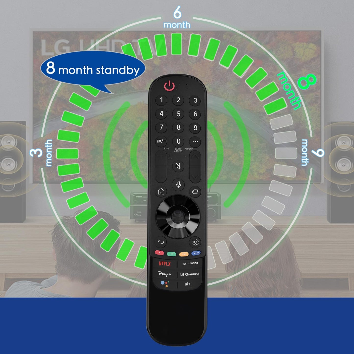 for TCL Google TV Remote, RC813 for Voice Replacement Control,for Android Mini-LED QLED 4K UHD Smart Television, with 6 Shortcut Buttons for NEIFLX/Prime/YouTube/TCL/Apple TV Buttons