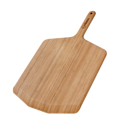 Chef Pomodoro Wooden Pizza Peel 14 inch, Homemade Wood Pizza Paddle, Board with with Handle, Indoor and Outdoor Oven Accessories, Spatula Gourmet Prep Shovel for Launching and Serving Pies and Bread