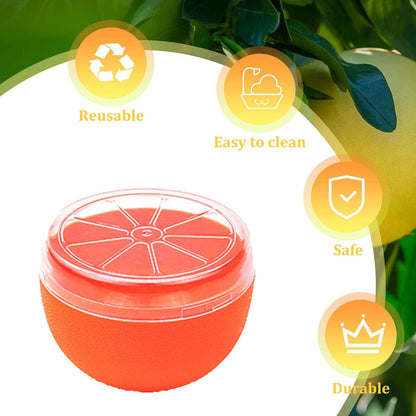 Orange Storage Containers, Reusable Grapefruit Keeper for Refrigerator, Individual Orange Saver