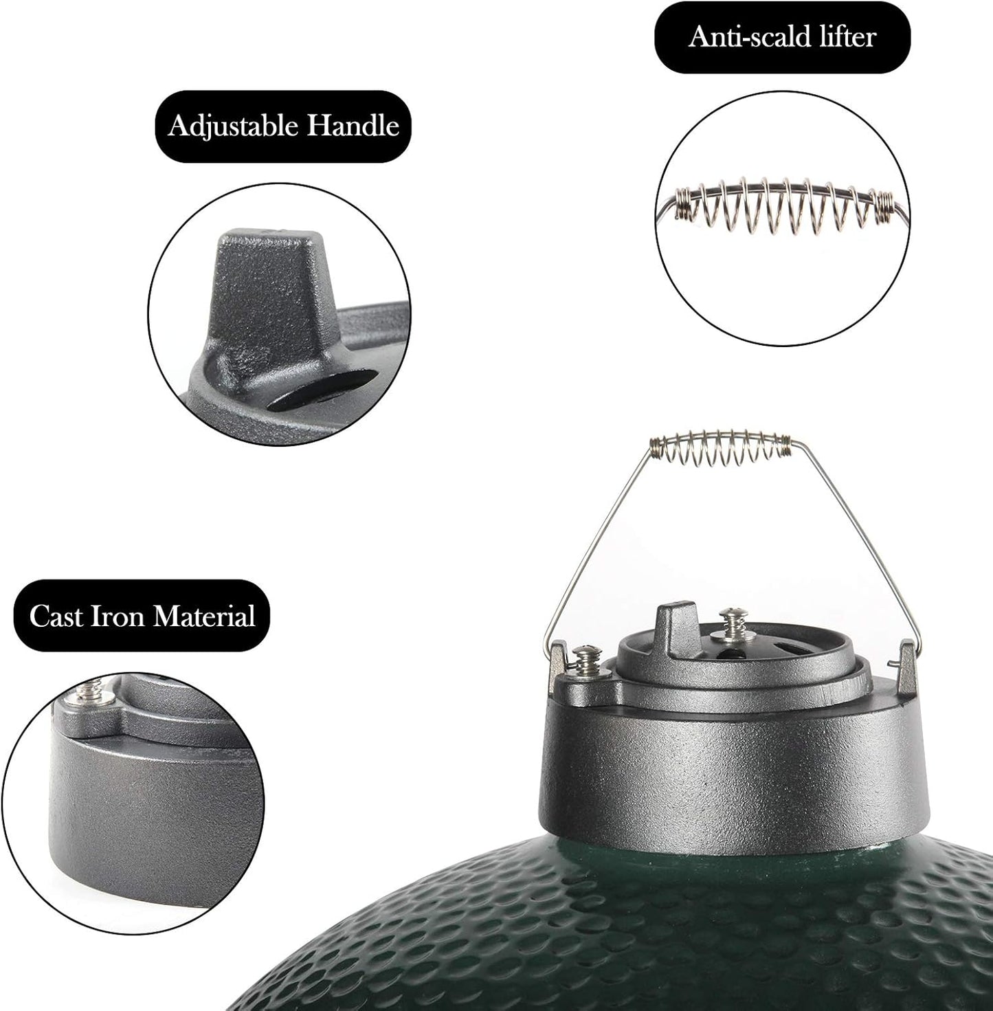 Grill chimney top vent cap,Dracarys large big green egg accessories chimney vent cap top vent bbq and grill top vent