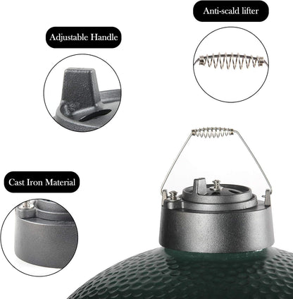 Grill chimney top vent cap,Dracarys large big green egg accessories chimney vent cap top vent bbq and grill top vent