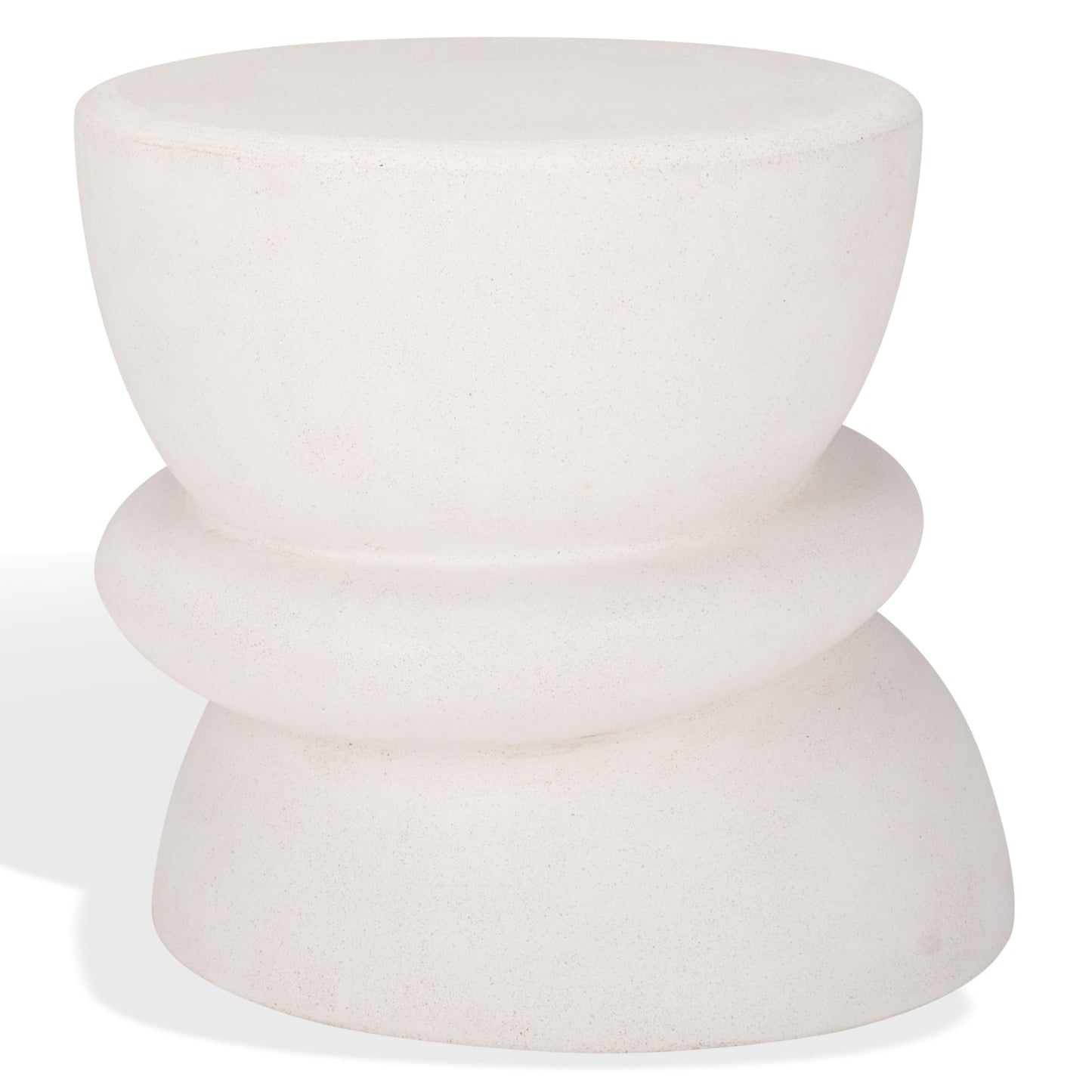 SAFAVIEH Couture Collection Henrietta Contemporary Ivory Concrete Accent Table (Fully Assembled)