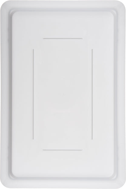 Carlisle FoodService Products Storplus Food Storage Container Lid Lock-Tight Lid with Stackable Design for Catering, Buffets, Restaurants, Polyethylene (Pe), 18 x 12 Inches, White, (Pack of 6)
