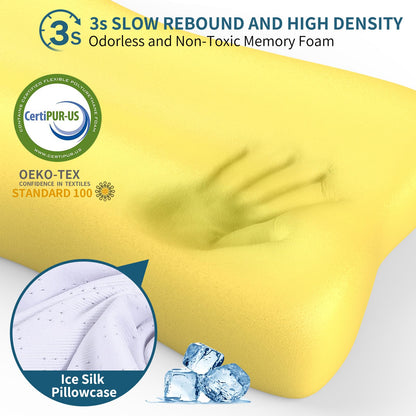 Cervical Neck Pillow for Pain Relief, Contour Memory Foam Pillows for Sleeping, Ergonomic Pillow Orthopedic Cooling Pillow Bed Pillow Neck Support for Side Back Stomach Sleepers