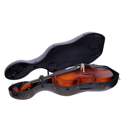 Crossrock Poly Carbon Composite Cello Case, for 3/4 Size Cello with backpack and wheels in Blue(CRF1000CETBLHT)