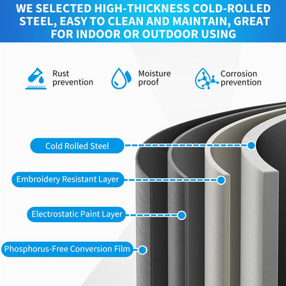 PhoenixCrest Metal Locker with 3 Doors & 9 Hooks, Heavy Duty Steel Storage Locker for Gym, Home, Office, School, Ventilated Design with Privacy Vents, Easy Assembly, Black