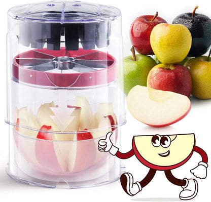 5.12-Inch 8 Newness Apple Slicer - Slices, Ultra-Safe & Heavy-Duty Stainless Steel Extra Large Apple Cutter, Upgraded