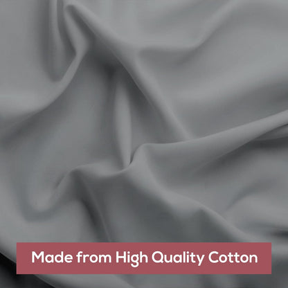Superity Linen Pillow Cases Queen Size - Envelope Enclosure - 2 Pack - 100% Soft and Comfortable Premium Cotton - Grey