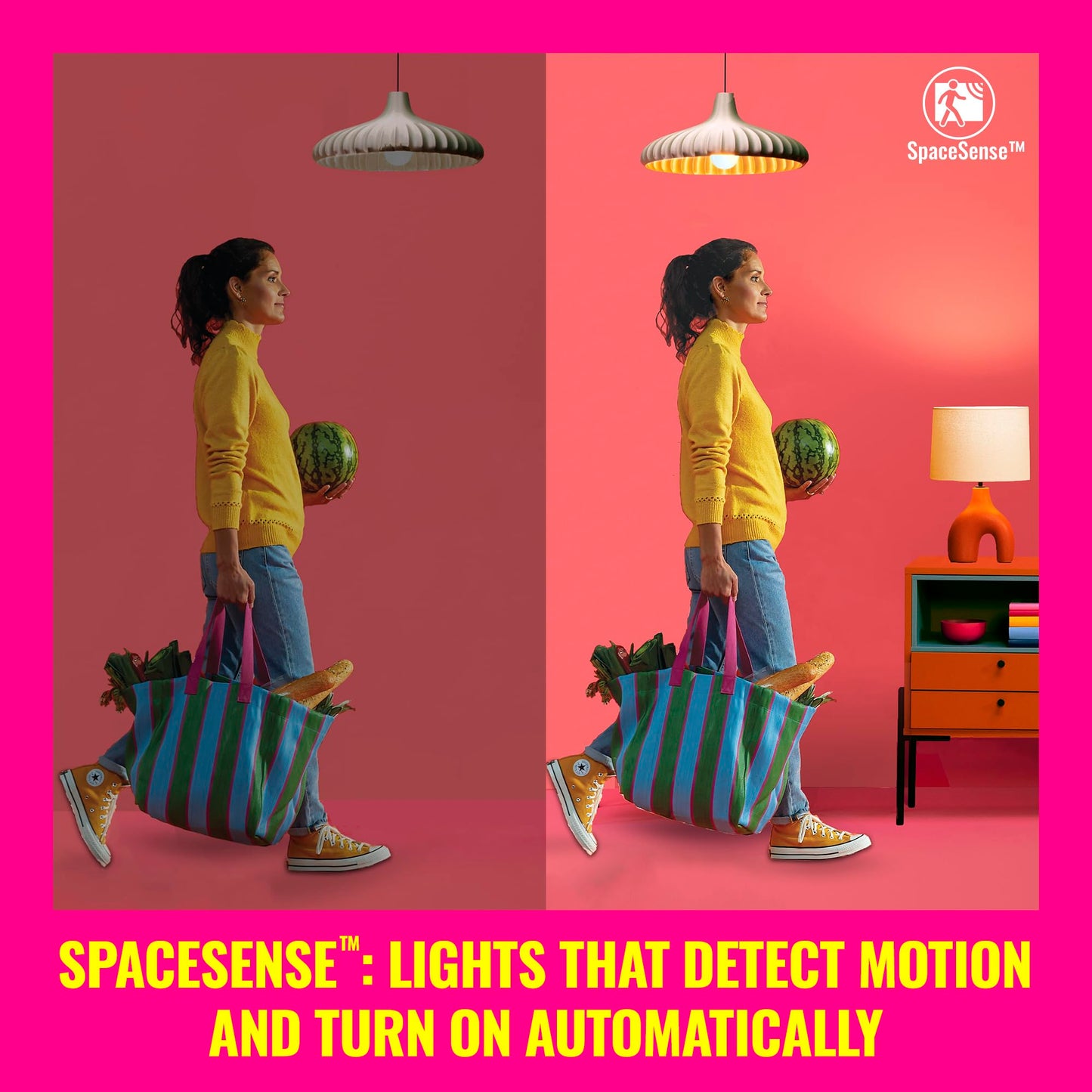 WiZ Connected Smart Light Bulbs, Sunset to Sunrise Automation + Motion Detection + Control with Voice or App, Full Color A19 60W 800LM Indoor, Matter Compatible -3 Pack