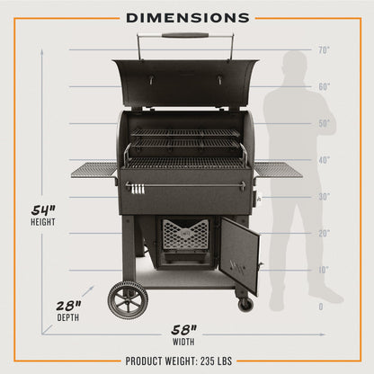 Oklahoma Joe's Marshal Centerbox Smoker, Black - 23202164