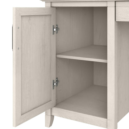 Bush Home Key West Computer Desk with Storage | Farmhouse PC Table for Home Office in Linen White Oak | 54W x 24D