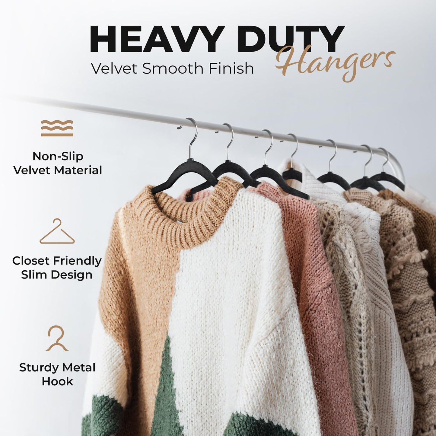 Modern Space Velvet Hangers - 100 Pack Slim Space-Saving Design for Shirts, Pants & Dresses