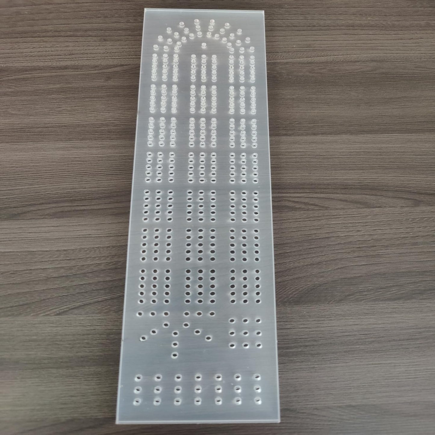 KINGRIA Acrylic Cribbage Board Templates 1/4'' Thick DIY Router Guide Kit for Cribbage Game Unique 3-Track Heavy Duty Woodworking Guide for DIY Game Board.