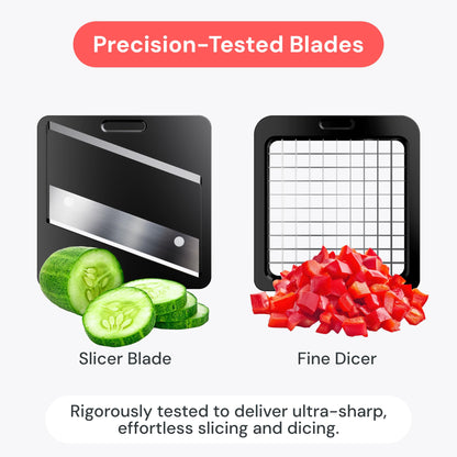 Fullstar Daily Vegetable Chopper and Mandoline Slicer - Kitchen Gadgets - Food Chopper with Container, Veggie Chopper, Fruit Cutter, Onion Dicer, Potato and Tomato Slicer for Salads (2-in-1, Black)