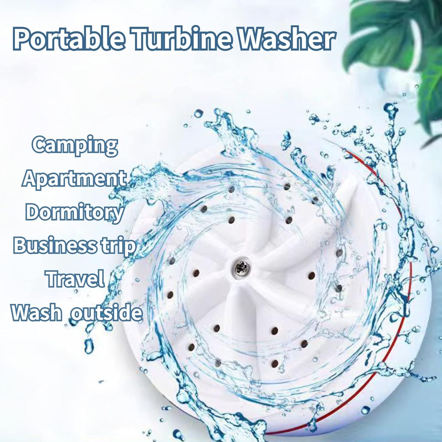 Mini Washing Machine - Portable Washer for College Rooms, Travel, Home, Apartment - Small Turbine Washer with USB