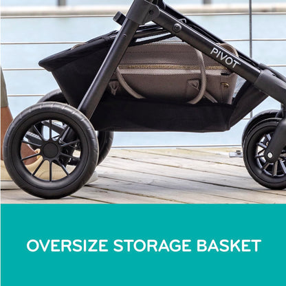 Evenflo Pivot Modular Travel System with LiteMax Preemie and Infant Car Seat (Casual Gray)