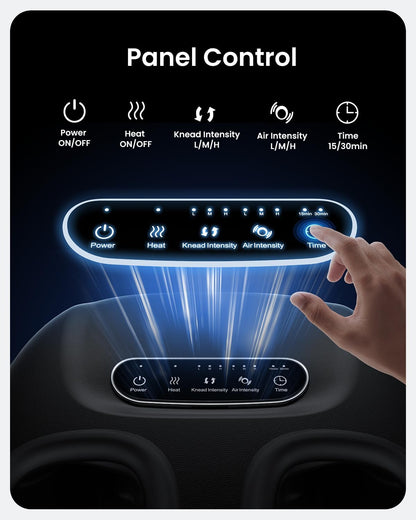 RENPHO Shiatsu Foot Massager Machine with Heat, Electric Heated Foot Massager with Remote for Plantar Fasciitis, Size Up to 11