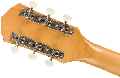 Fender Tim Armstrong Hellcat Concert Acoustic-Electric Guitar - Left-Handed Natural Bundle with Strings, Strap, Picks, and Austin Bazaar Instructional DVD