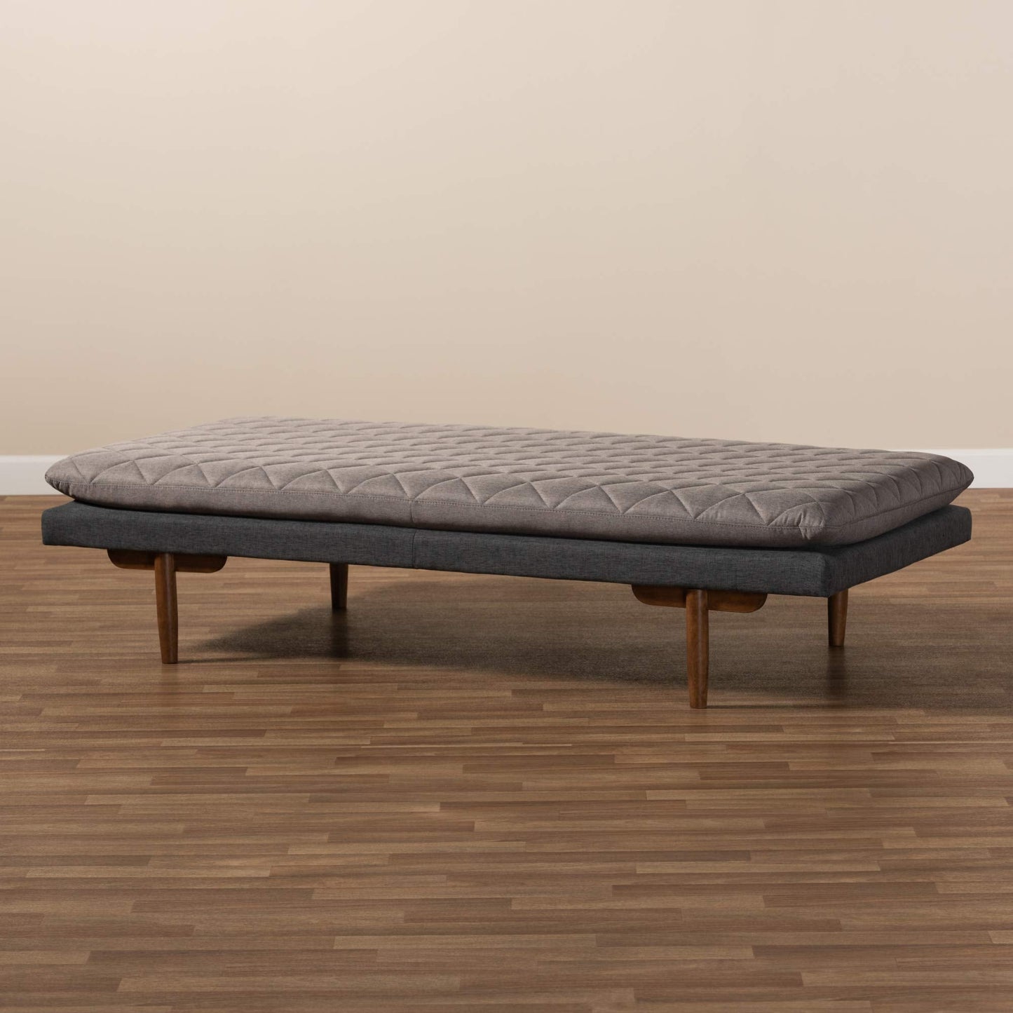 Baxton Studio Daybed, Single, Grey/Walnut