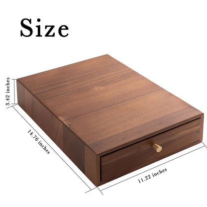 Acacia Wood Coffee Pod Drawer Compatible with Nespresso Vertuo, Pods Holder, Pod Organizer Tray, Storage, Stand, Container, Capsule Holder for Coffee Bar Countertop, 40 Big or 60 Small Pods Capacity