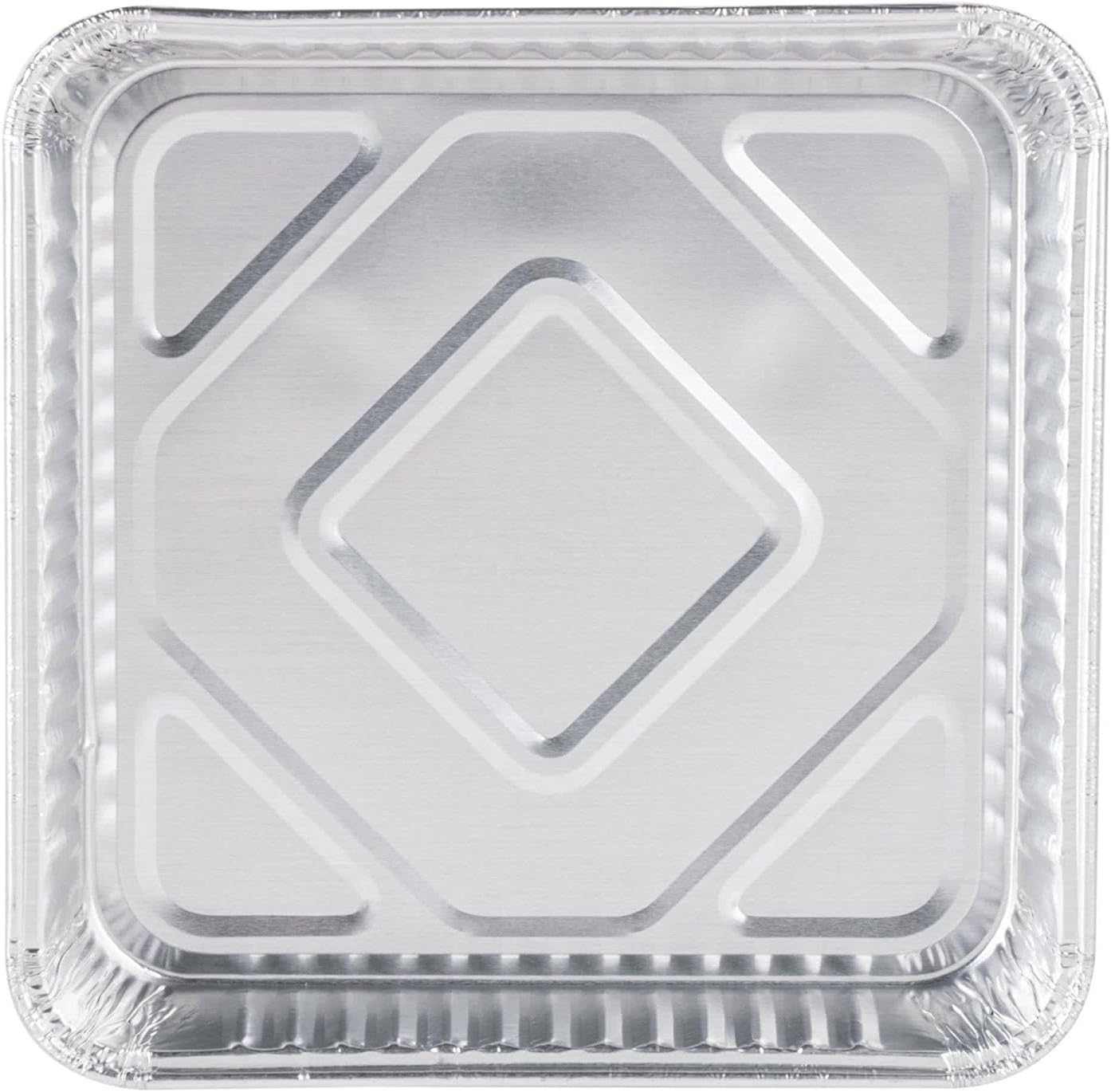 Pack of 20 Extra-Thick Disposable Aluminum Baking Pans, Standard Size 8” x 8” Recyclable Cooking Tins