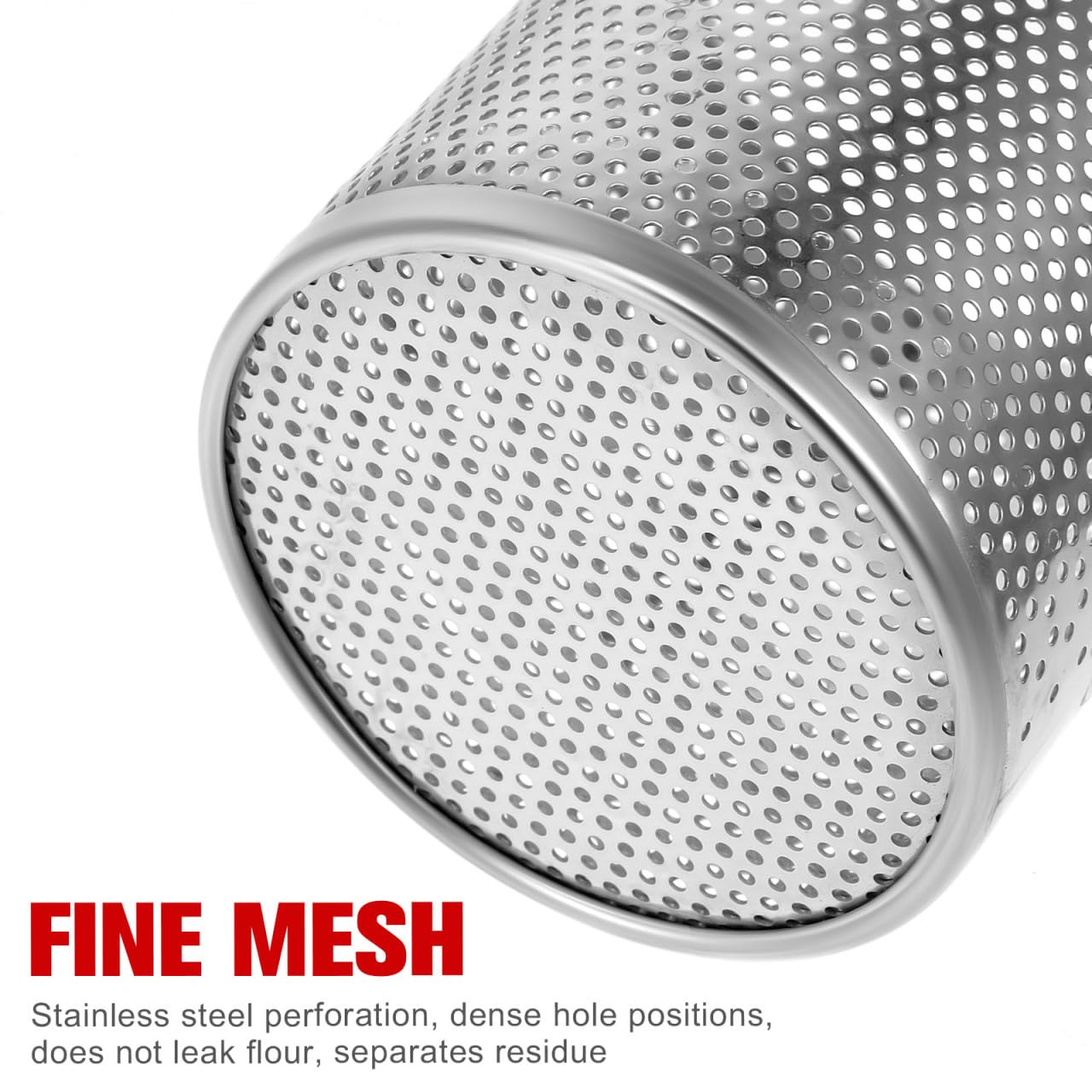 Luxshiny Hot-Pot Side Colanders Stainless Steel Mesh Strainer 6.49 Inch Hanging Basket for Cooking Noodles and Blanching in Kitchen