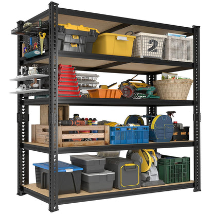 ZEUKMXOO 40''W Garage Storage Shelves, Storage Racks Shelving Units, Storage Shelves Heavy Duty, Adjustable Metal Shelves with 2 Pegboards for Basement, Warehouse, Pantry, Closet, Kitchen, 2200 LBS