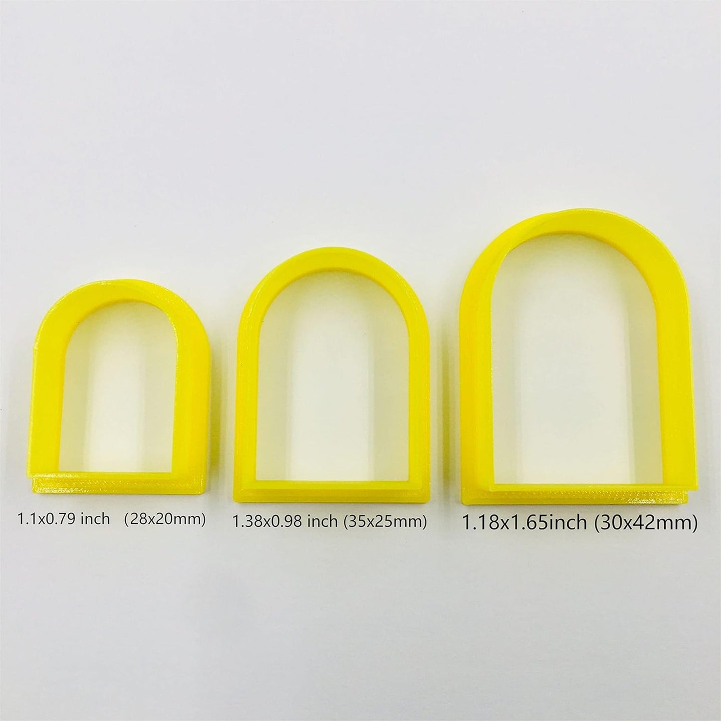 Set of 3 Arch Clay Cutter Set, Cookie Cutter, 3D Polymer Clay Cutter for Crafts