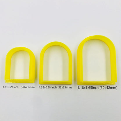 Set of 3 Arch Clay Cutter Set, Cookie Cutter, 3D Polymer Clay Cutter for Crafts