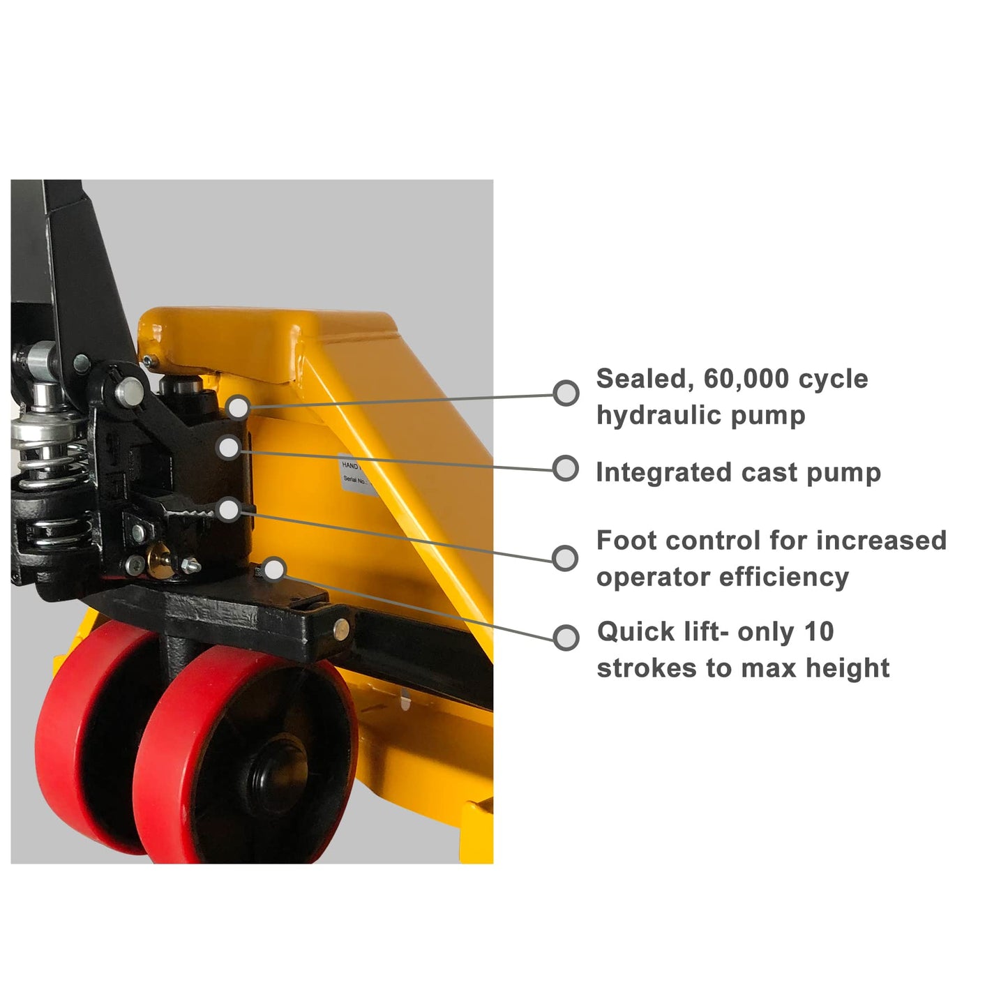 APOLLO Hand Pallet Jack 5500lbs Capacity Integrated Pump Manual Pallet Truck 21" W x 48" L Forks Case of 2