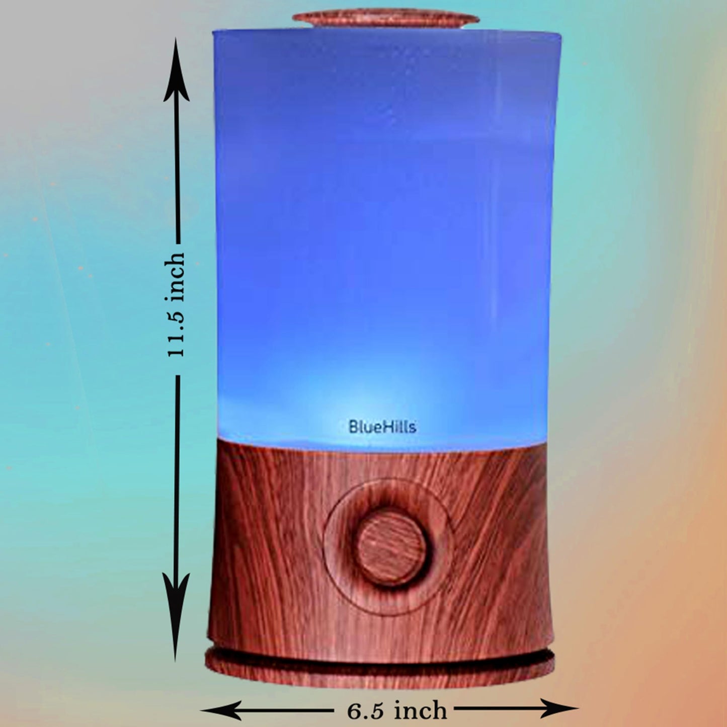 BlueHills Premium 2000 ML XL Large Essential Oil Diffuser Aromatherapy Humidifier for Large Room Home 40 Hour Run Huge Coverage Area 2 Liter Extra Large Capacity Huge Diffuser Wood Grain E005
