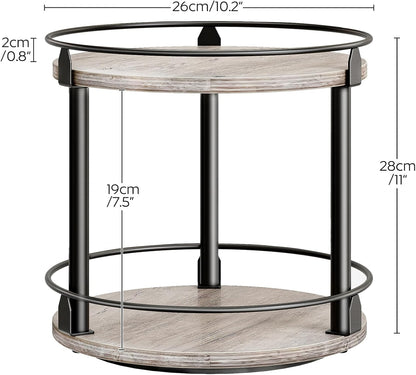 2 Countertop SR22BG YATINEY Lazy Susan Organizer, Rotating Spice Rack, Tier Spice Turntable Organizer, Industrial