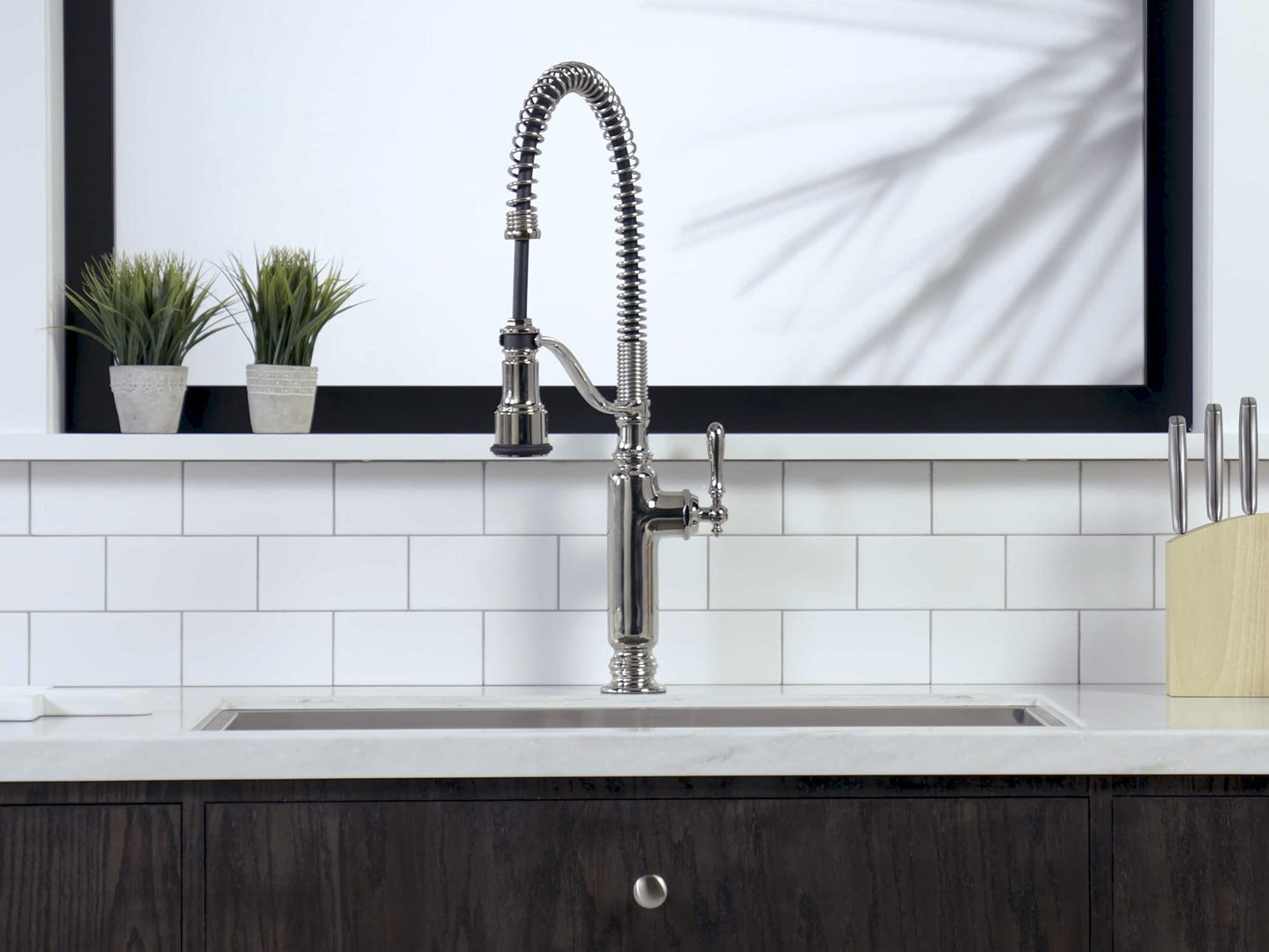 KOHLER Tournant Semi-Professional Pull-Down Kitchen Sink Faucet, Commercial Kitchen Faucet with Pull Down Sprayer, 77515-CP, Polished Chrome