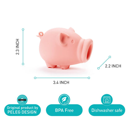 Peleg Design Egg Separator for Raw Eggs – Silicone Egg Yolk and White Separator, Funny Pig Design – Cute Kitchen Tool Gadget for Cooking/Baking